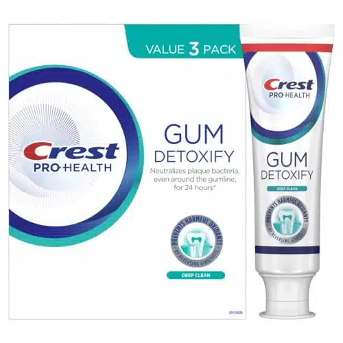 Crest Pro Health Gum Detoxify Deep Clean Toothpaste oz Pack of   Anticavity, Antibacterial Flouride Toothpaste, Clinically Proven, Gum and Enamel Protection, Plaque Control