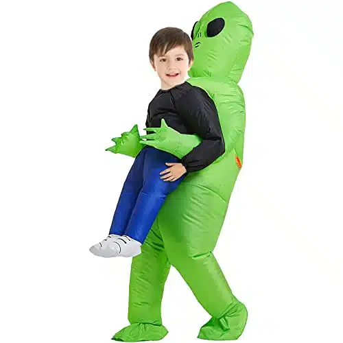 SJWNS Inflatable Costume for KidsTeens,FT Halloween Costumes Alien,Funny Costumes Inflatable Halloween Blow Up Costume (Kids Edition)