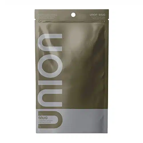 UNION SNUG Condoms   Count   Secure Fit   Smaller Size Ultra Thin, Lightly Lubricated, Vegan, Non Toxic, Odorless Natural Rubber Latex, mm Tight Fit