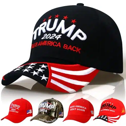 LYDTICK Trump Hat MAGA Donald Trump Gifts Take America Back Adjustable Baseball Cap (Black)