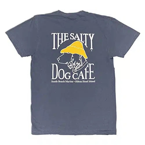 Salty Dog Pigment Dyed Short Sleeve T Shirt (as, Alpha, x_l, Regular, Regular, Denim)