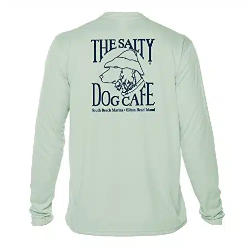 Salty Dog UPF + Long Sleeve Performance T Shirt (as, Alpha, x_l, Regular, Regular, Seagrass)