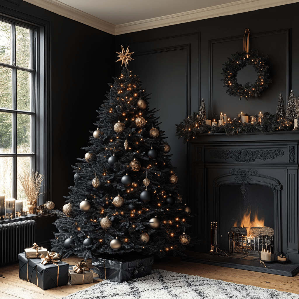 black christmas tree