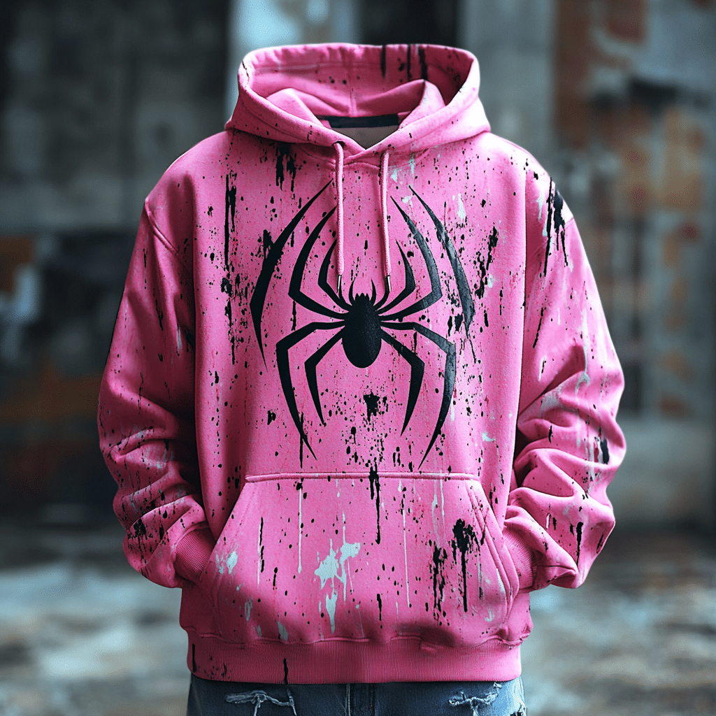 pink spider hoodie