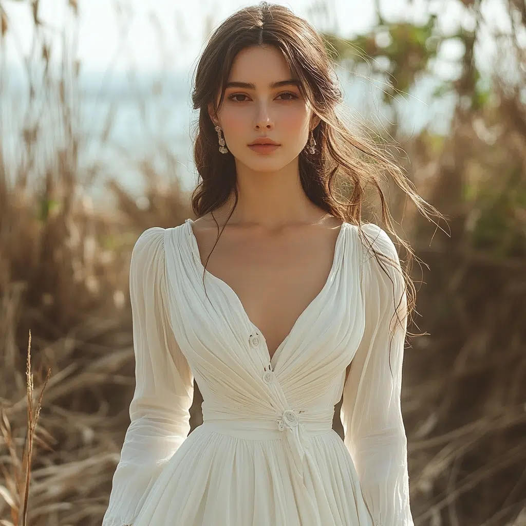 long sleeve white dress