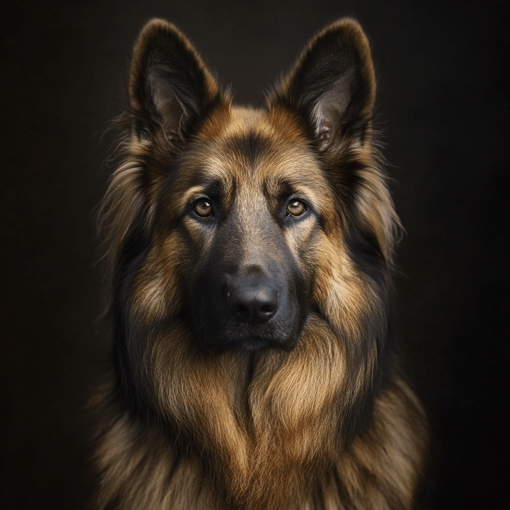 long haired german shepherd